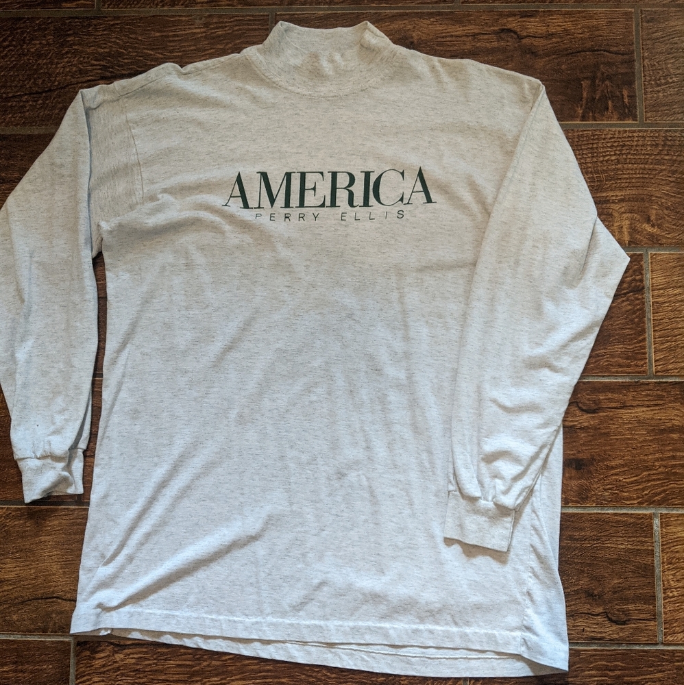 Vintage America Perry Ellis High Neck Shirt